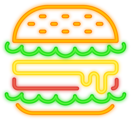 Hamburgers Neon Signboard