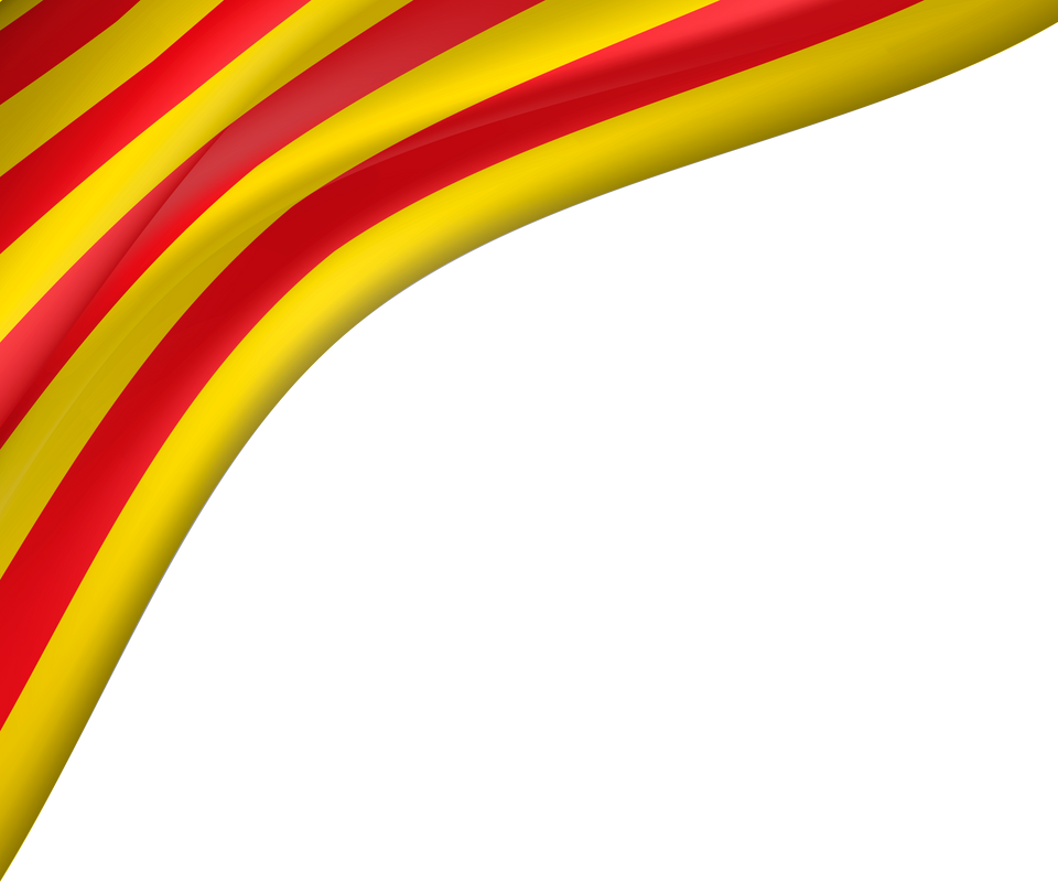 waving flag of Catalonia