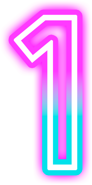 Neon Gradient Number One