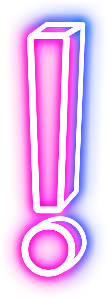 Neon Exclamation Mark
